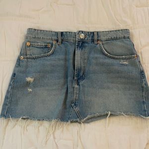 Zara denim mini skirt